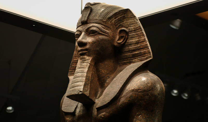 Khan El Khalili bazaar alley in Old Cairo with lanterns and market stalls