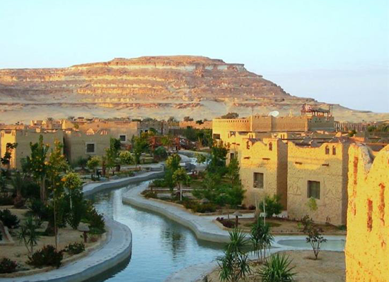 Siwa Salt Lakes and oasis scenery in Egypt