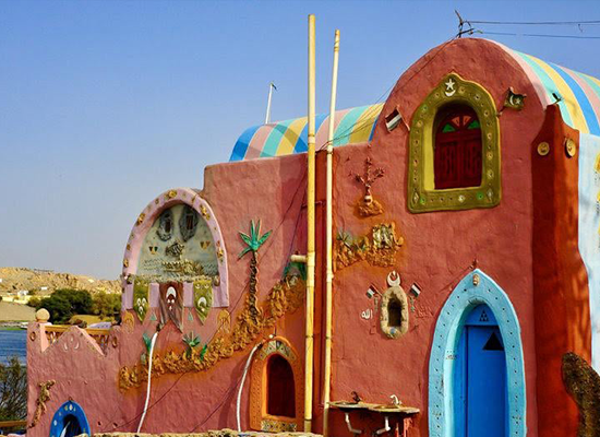 Philae Temple in Aswan viewed from the Nile