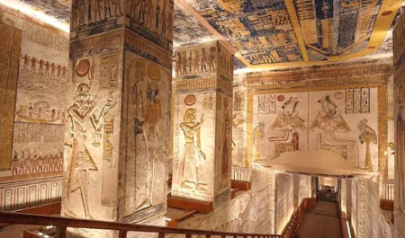 Entrance to the Tomb of Ramses VI (KV9) in the Valley of the Kings