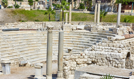 Marble seating at the Roman Amphitheater (Kom El-Dikka) in Alexandria