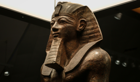 Khan El Khalili bazaar alley in Old Cairo with lanterns and market stalls