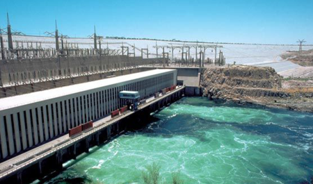 View of the Aswan High Dam overlooking Lake Nasser