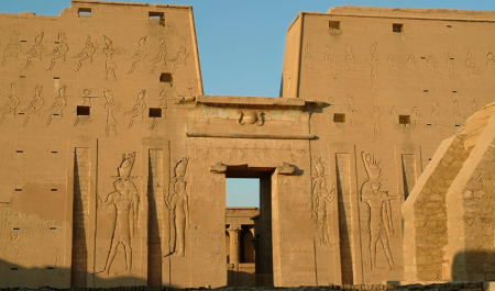 The Temple of Horus in Edfu on the west bank of the Nile