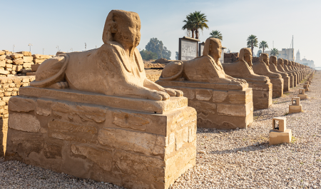 Columns of the Hypostyle Hall at Karnak Temple in Luxor