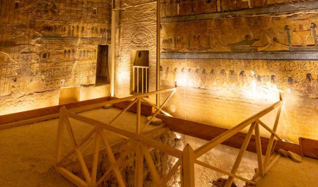 Entrance area of the Tomb of Seti I in the Valley of the Kings